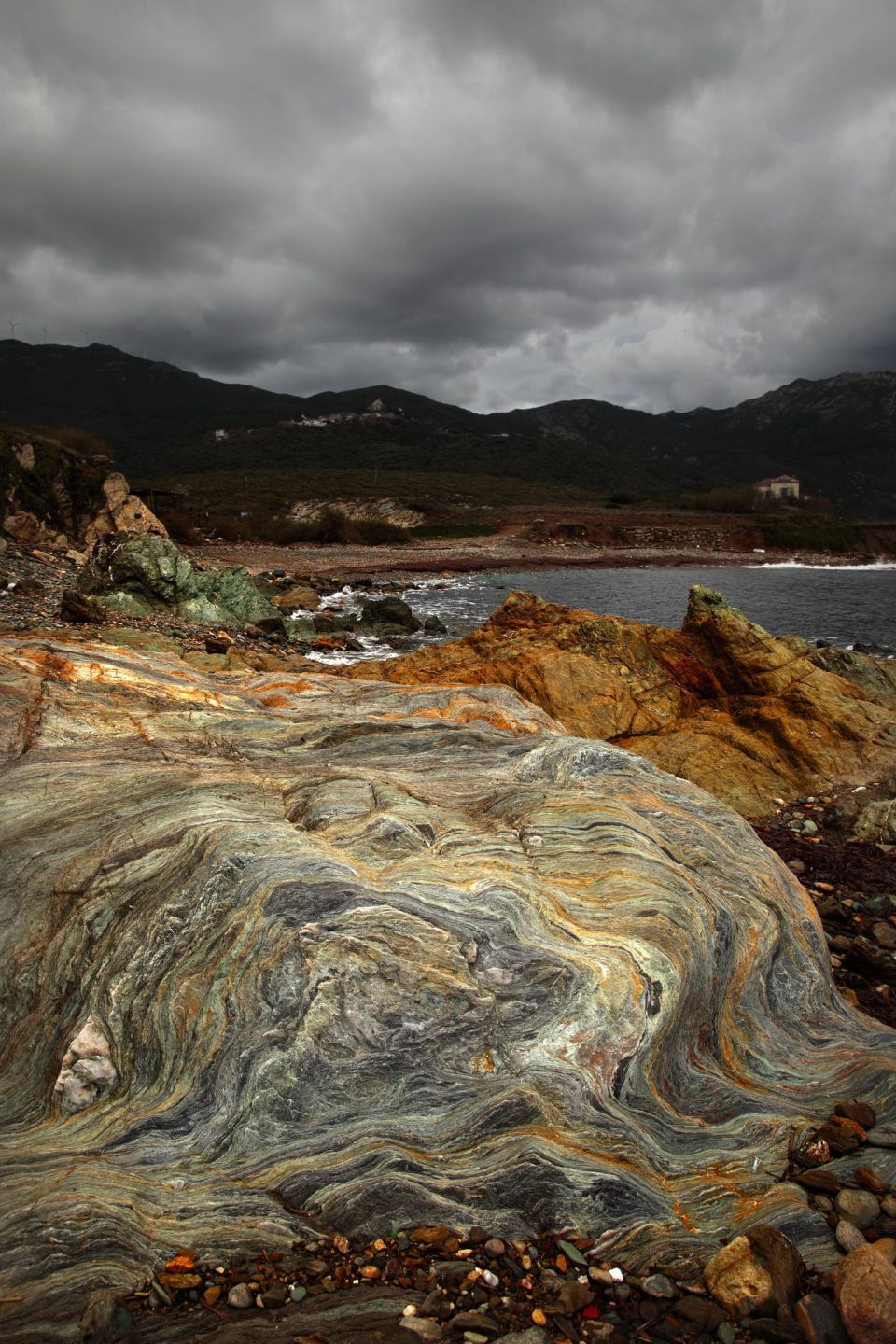 Schistes dans le Cap Corse